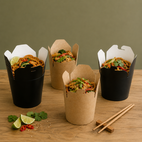 Round Take-Away Boxes | Eco-Friendly Food Containers | Small Portion Boxes