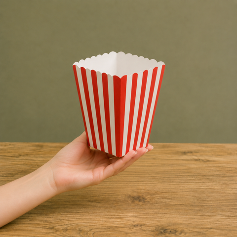 Popcorn Boxes 14cm | Classic Snack Cartons | Professional Party Containers