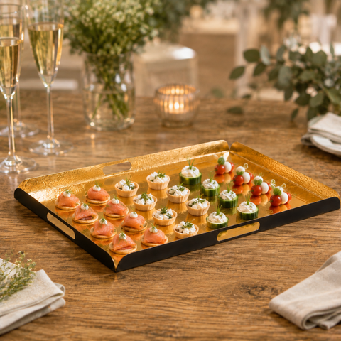 Cardboard Trays with Handles 28x42cm | Professional Serving Trays | 750GSM Strong Service Trays