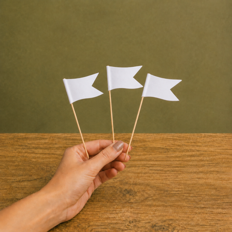 Plain White Flag Skewers 10cm | Blank Food Markers | Professional Label Picks