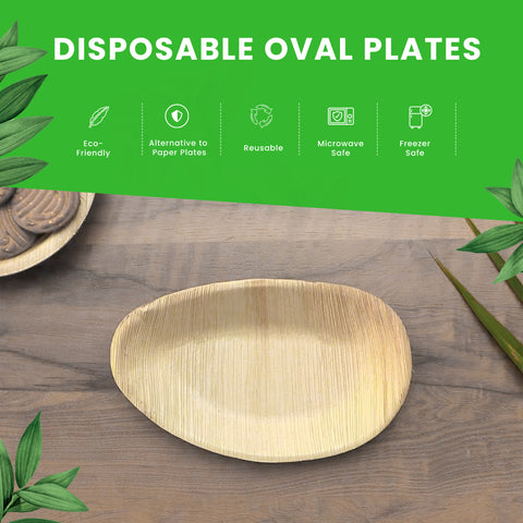 Oval Palm Leaf Plates