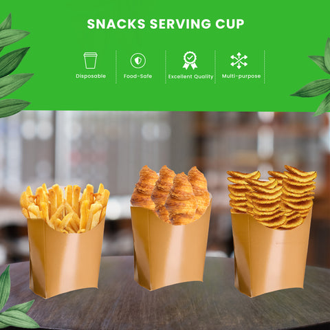 13cm Mini Fry Box | Eco-Friendly Chips Container | Sustainable Takeaway Box