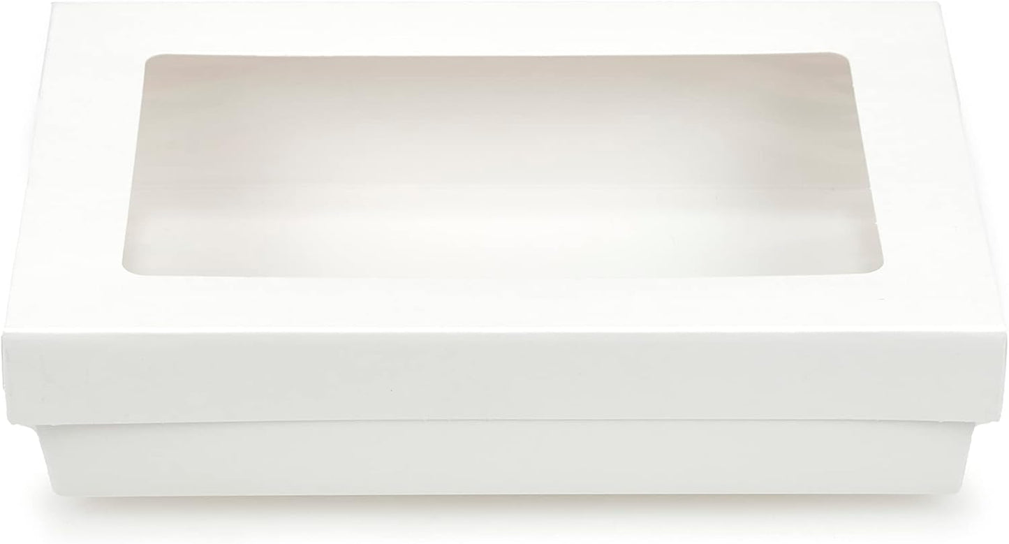 Premium Cardboard Takeaway Boxes With Cellulose Clear Window Lid