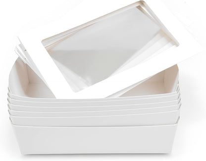 Premium Cardboard Takeaway Boxes With Cellulose Clear Window Lid