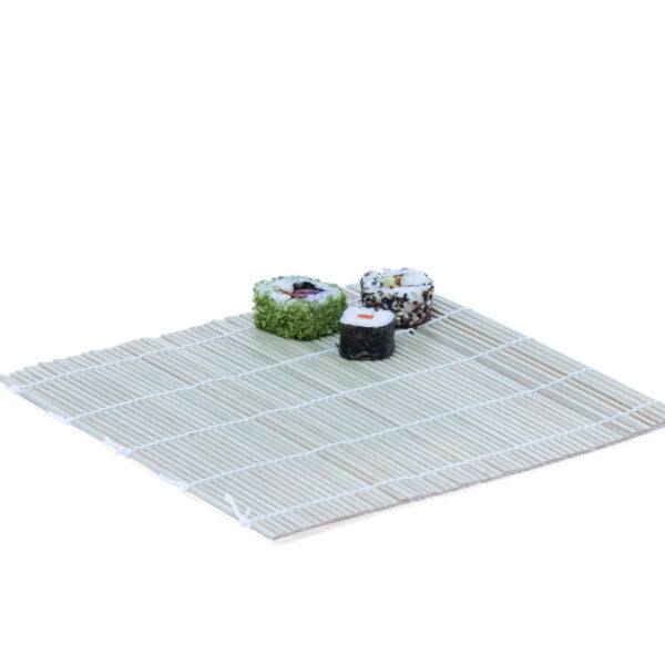 Bamboo Sushi Mat 24x24cm | Traditional Sushi Rolling Mat | Eco-Friendly Bamboo Makisu for Home & Professional Use - Canape King
