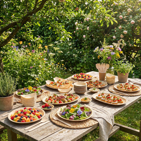 Round Palm Leaf Plates 15-30cm | Premium Eco-Friendly Disposable Plates | 6 Sizes - Canape King