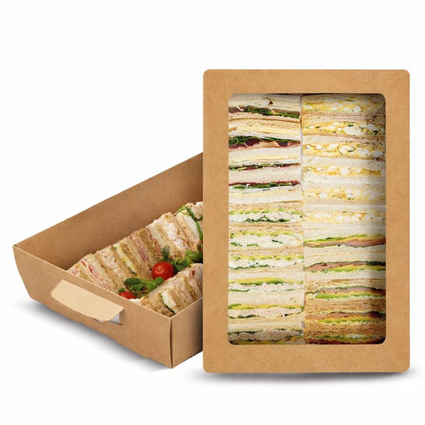 Platter Box with Window 38.5x26x8.5cm | Professional Catering Box | Display Food Container