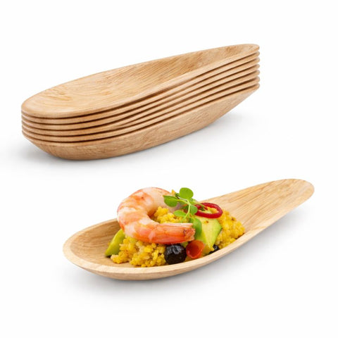 Palm Leaf Teardrop Spoons | Eco-Friendly Tasting Spoons | Elegant Appetizer Serveware