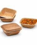 Square Palm Leaf Bowls with Lid | Eco-Friendly Food Containers | Sustainable Packaging - Canape King