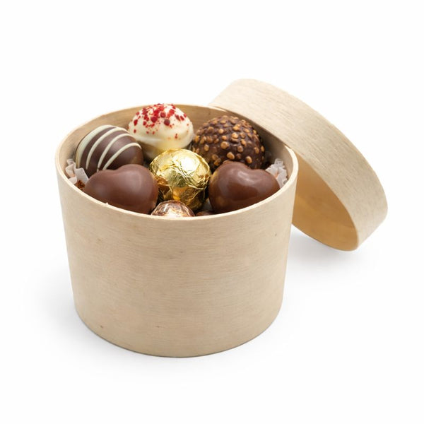 Small 6cm Round Wood Gift Boxes | Eco-Friendly Display Containers | Natural Presentation Boxes - Canape King
