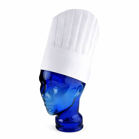 La Grande Toque Chef Hat 10" | Professional Non-Woven Pleated Hat | Luxury Kitchen Wear