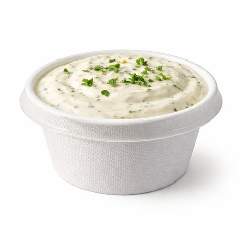 White Bagasse Pots with Lids | Eco-Friendly Food Containers | Sustainable Take-Away Pots