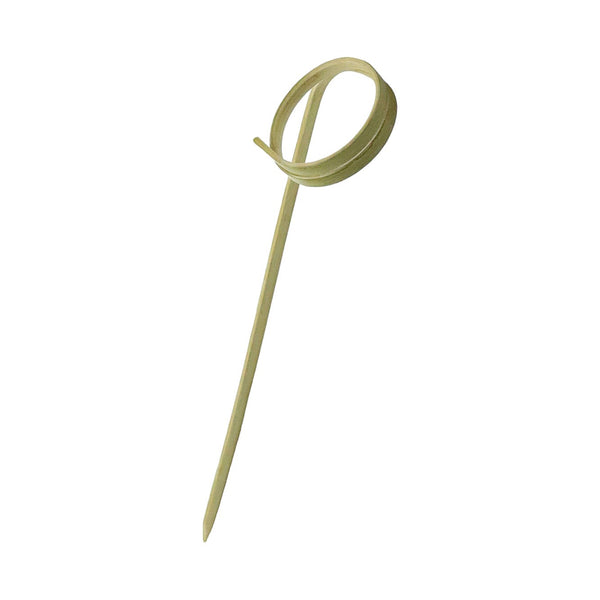 Bamboo Top Spring Skewers | Decorative Spiral Food Picks | Professional Party Skewers - Canape King