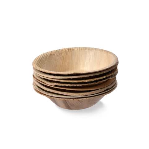 Round Palm Leaf Bowls