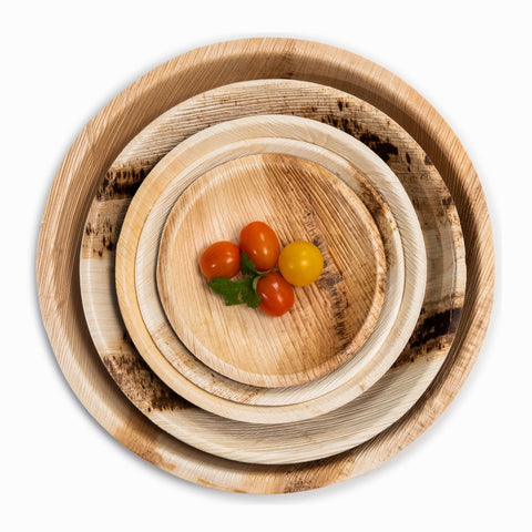 Round Palm Leaf Plates | Premium Eco-Friendly Disposable Plates | 6 Sizes