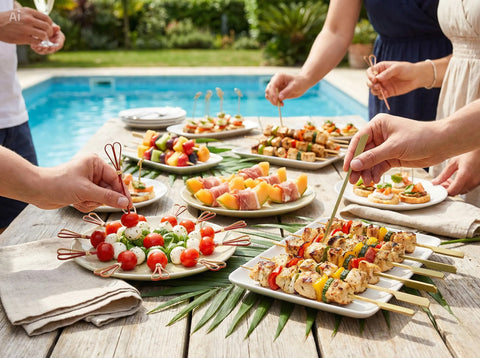 Teppo Gushi Paddle Skewers 7cm-18cm | Bamboo Flag Skewers | Professional Asian Service - Canape King