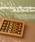 Platter Box with Window 38.5x26x8.5cm | Professional Catering Box | Display Food Container - Canape King