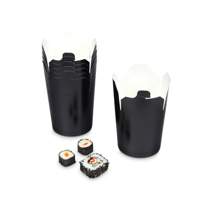 Round Brown & Black Card Takeaway Box (16oz | 450ml)