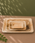 Rectangle Palm Leaf Plates & Platters 9-25cm | Eco-Friendly Disposable Tableware | 3 Sizes - Canape King
