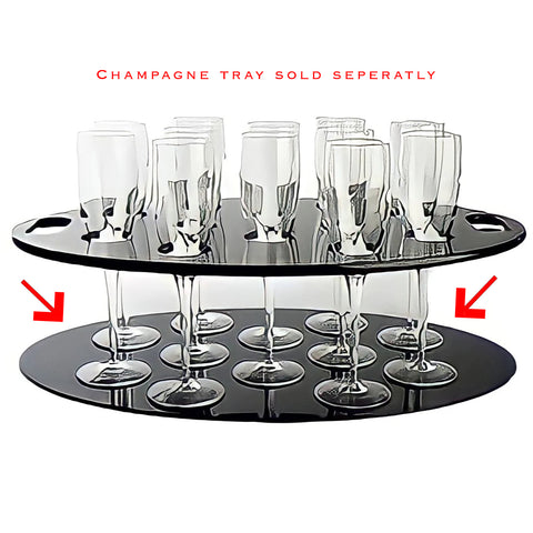 Perspex Champagne Flute Tray Template | Professional Service Guide | Display Layout Tool