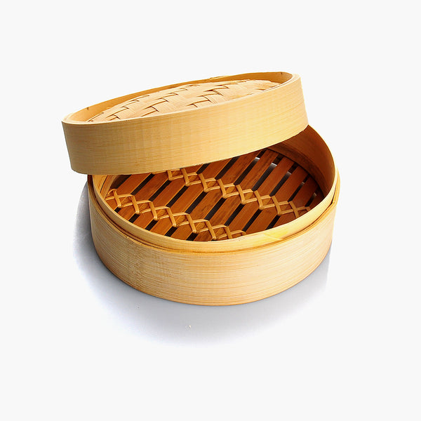 Round Wooden Steam Basket | Natural Food Steamer | Eco-Friendly Cooking Basket - Canape King
