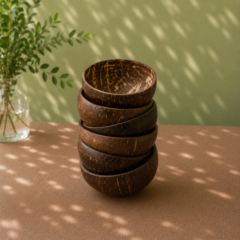 Natural Coconut Bowls 7-12cm | Reusable Eco-Friendly Bowls | Sustainable Serveware