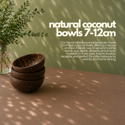 Natural Coconut Bowls 7-12cm | Reusable Eco-Friendly Bowls | Sustainable Serveware