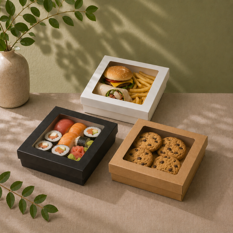 Premium Brown Kraft Boxes with Lid | Eco-Friendly Food Containers | Sustainable Takeaway Boxes