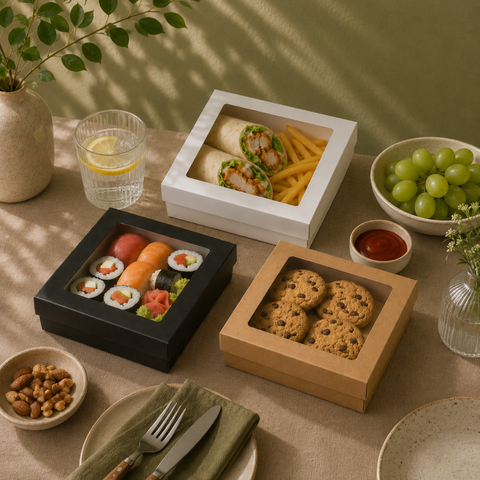 Premium Brown Kraft Boxes with Lid | Eco-Friendly Food Containers | Sustainable Takeaway Boxes