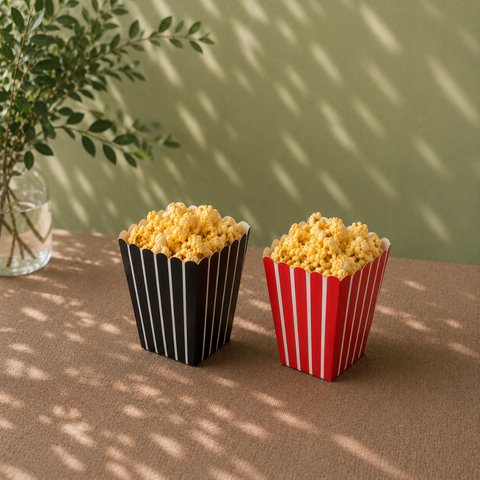 Mini Food Boxes 7cm | Cute Popcorn Cartons | Party Snack Containers