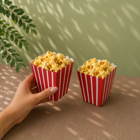 Mini Food Boxes 7cm | Cute Popcorn Cartons | Party Snack Containers