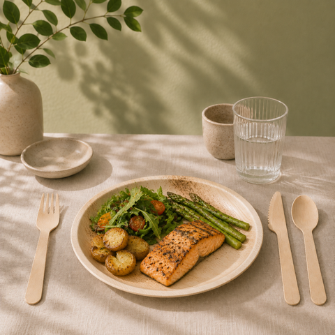 Round Palm Leaf Plates 15-30cm | Premium Eco-Friendly Disposable Plates | 6 Sizes
