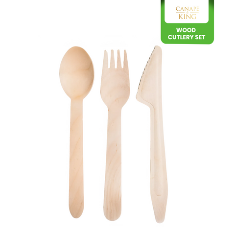 Birchwood Disposable Cutlery Set | 100-Piece Eco-Friendly Wooden Utensils | Premium Quality