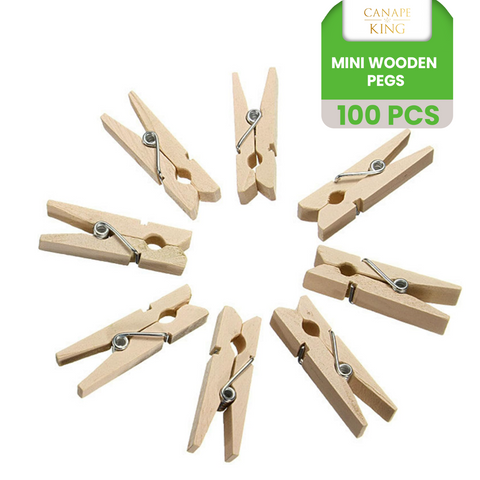 Mini Wooden Pegs 2.5cm | Tiny Decorative Clips | Craft & Event Pegs