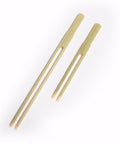 Disposable Eco-Friendly Bamboo Cocktail Food Picks Fruit Long Prongs Forks - Ideal for Appetisers Barbecues Grill (10cm) - Canape King