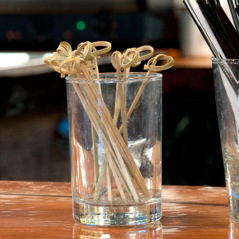 Musubi Bamboo Knot Skewers | Cocktail Sticks with Looped Knot Mini Toothpicks - Canape King