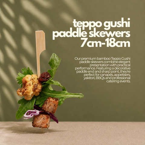 Teppo Gushi Paddle Skewers 7cm-18cm | Bamboo Flag Skewers | Professional Asian Service