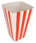 Popcorn Striped Card Containers | Snack Box Cartons (14 x 14 x 23 cm) - Canape King