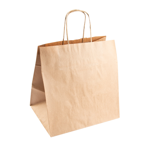 Natural Kraft Paper Bag with Reinforced Twisted Handles (L26 x W20 x H27cm) - Canape King