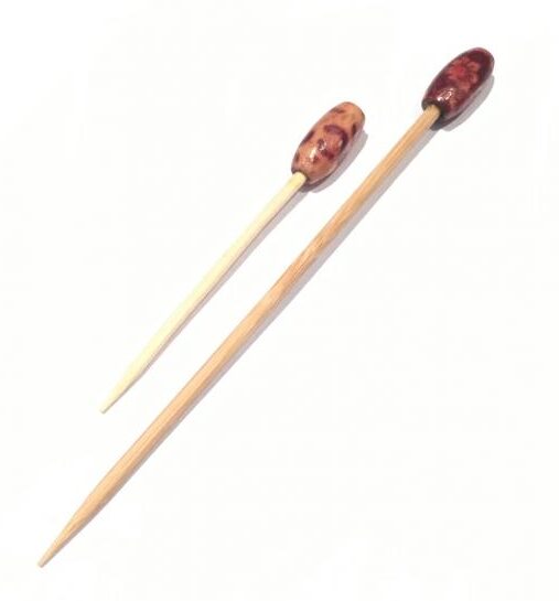Decorative Wood Bead Sparkle Skewers - 100 pieces - Canape King