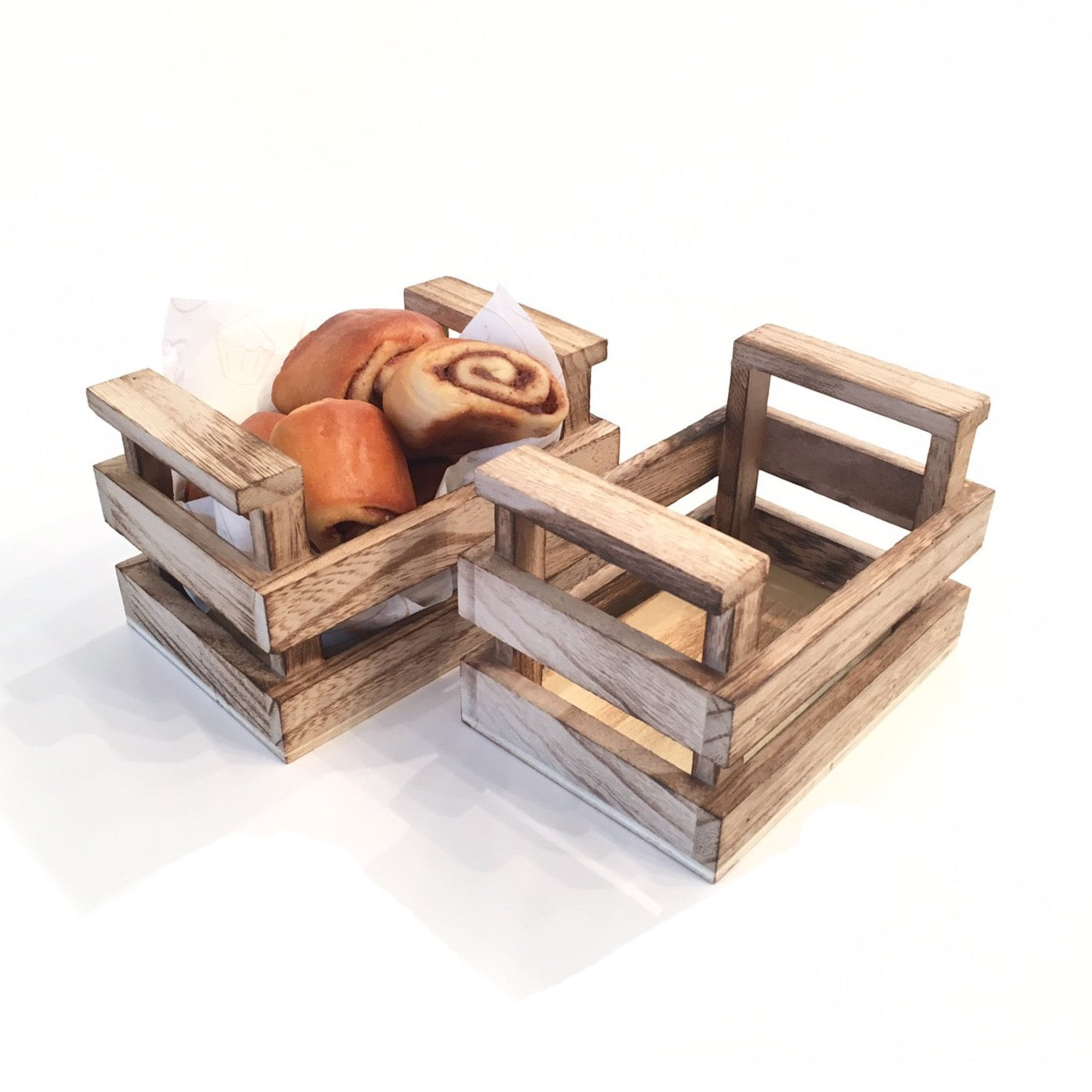Real High Quality Wooden Crate Basket