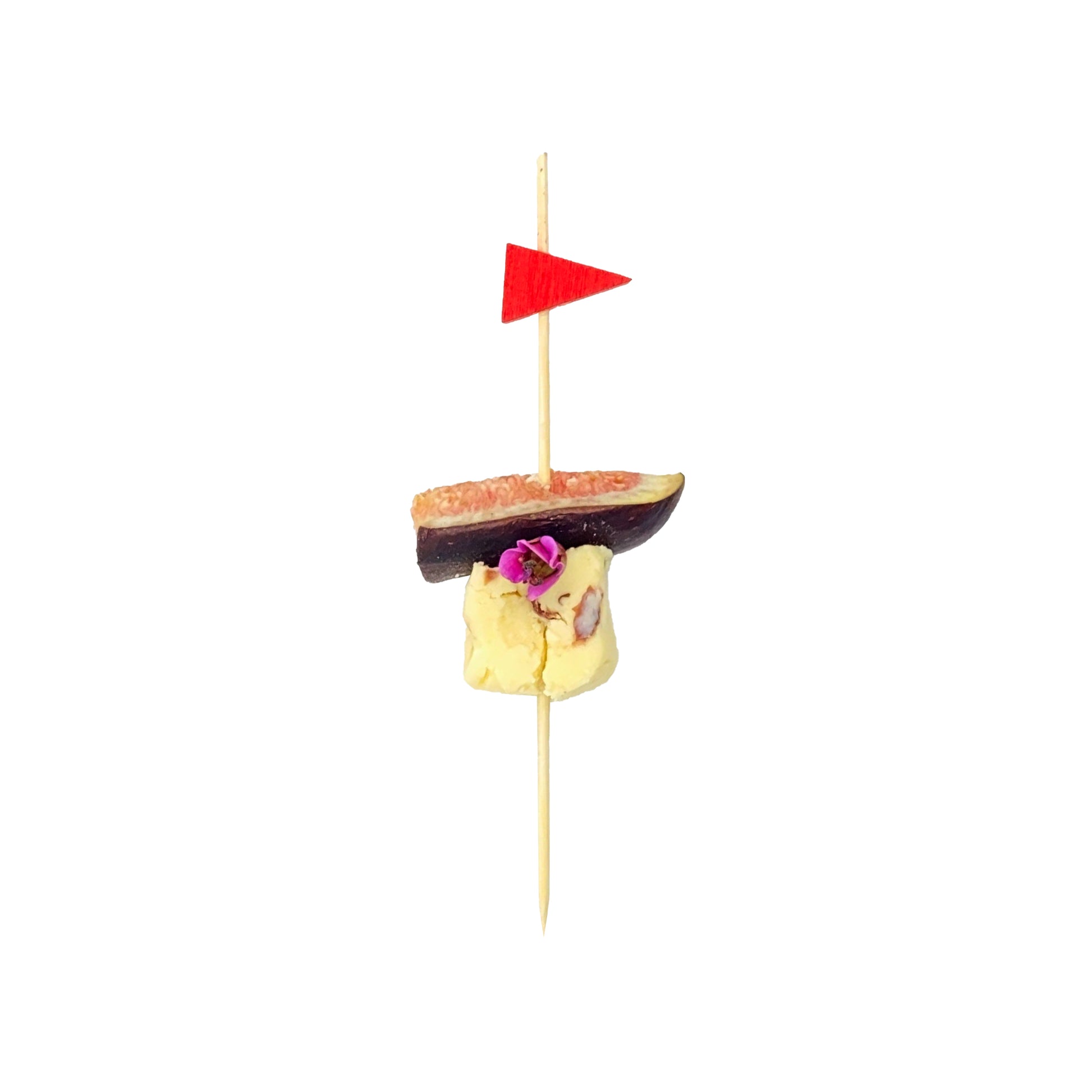 Red Wooden Golf Flag Skewers (12cm) - 100 pieces