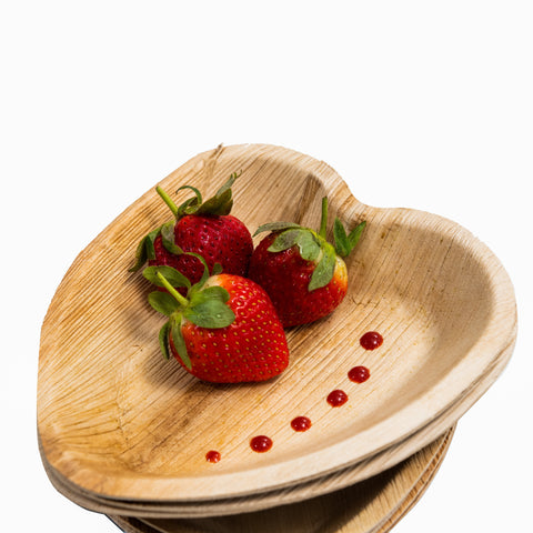 Palm Leaf Heart Plate/Bowl (18cm)