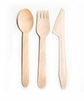 Disposable Birchwood Cutlery - 100 pieces