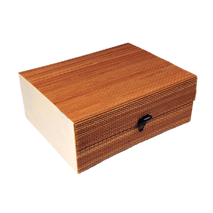 Luxury Bamboo Wooden Gift Box With Wrap Over Lid - Canape King