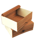 Luxury Bamboo Wooden Gift Box With Wrap Over Lid - Canape King
