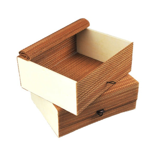 Luxury Bamboo Wooden Gift Box With Wrap Over Lid - Canape King