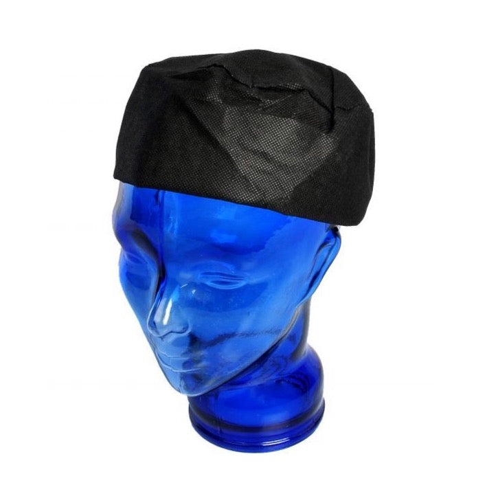 Black Disposable Skull Cap Hat - 50 pieces - Canape King