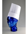 White Non-Woven Printed Pleat 9â€³ Hat - 50 pieces - Canape King