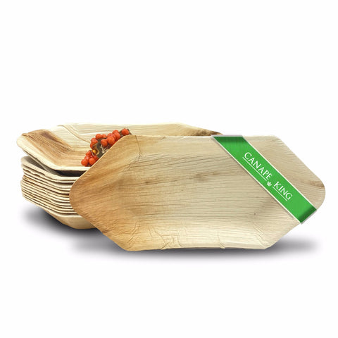 Palm Leaf Serving Boat/Bowl (30 x 14cm) - Canape King